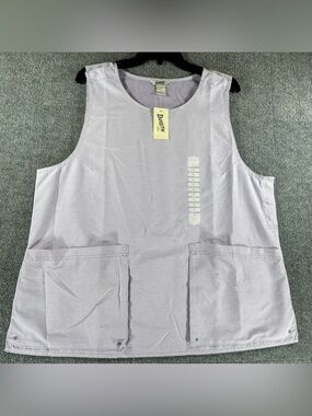 NWT Duluth Trading Co Gardening Vest Apron Smock Pocket Lavender Purple L Gorpco